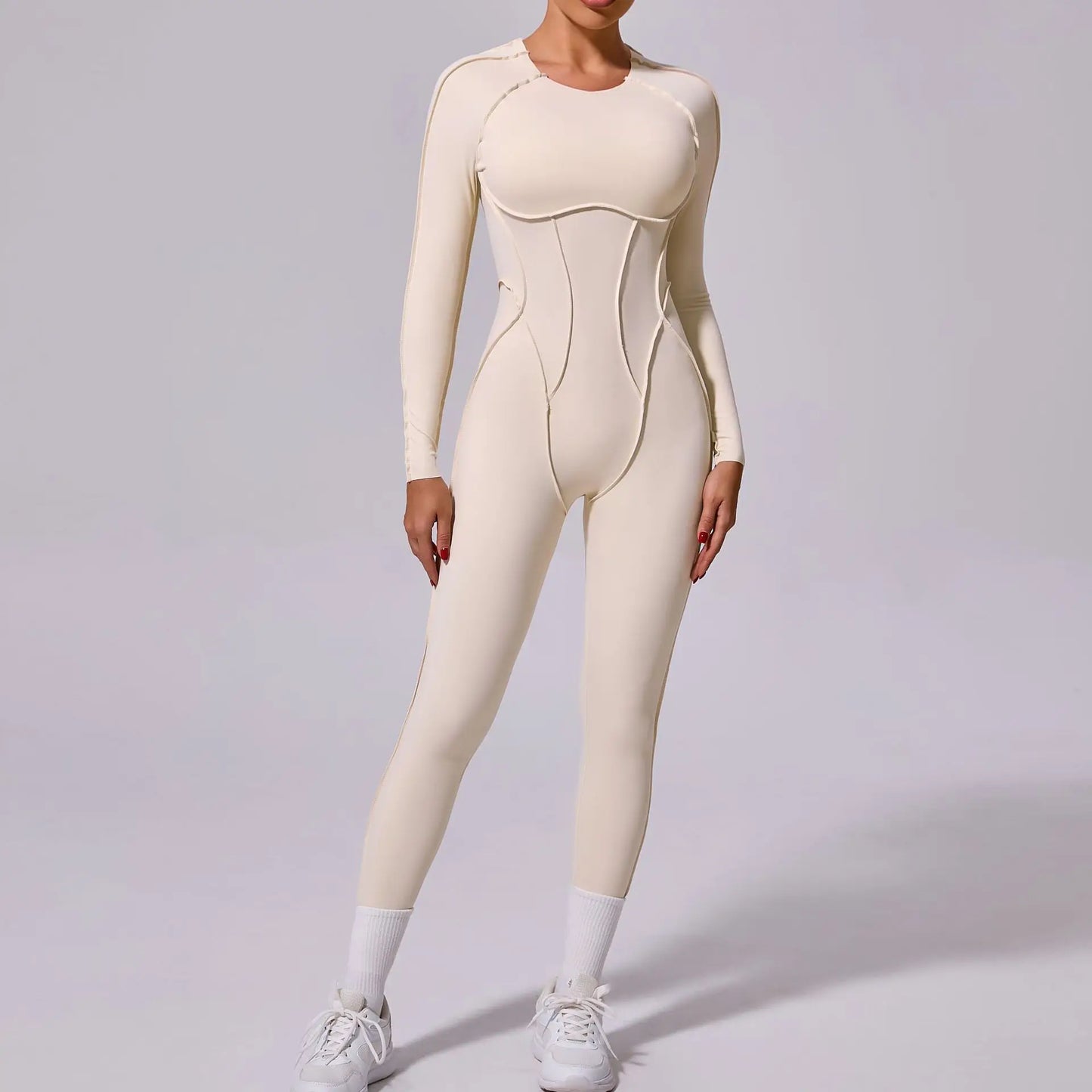 One-piece Yoga Jumpsuit Women Long Sleeved Set Quick Drying Yoga suit Gym Training Suit Sportswear Bodysuits Women Fitness Set