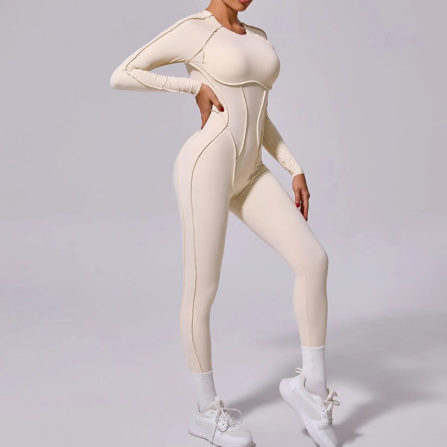One-piece Yoga Jumpsuit Women Long Sleeved Set Quick Drying Yoga suit Gym Training Suit Sportswear Bodysuits Women Fitness Set
