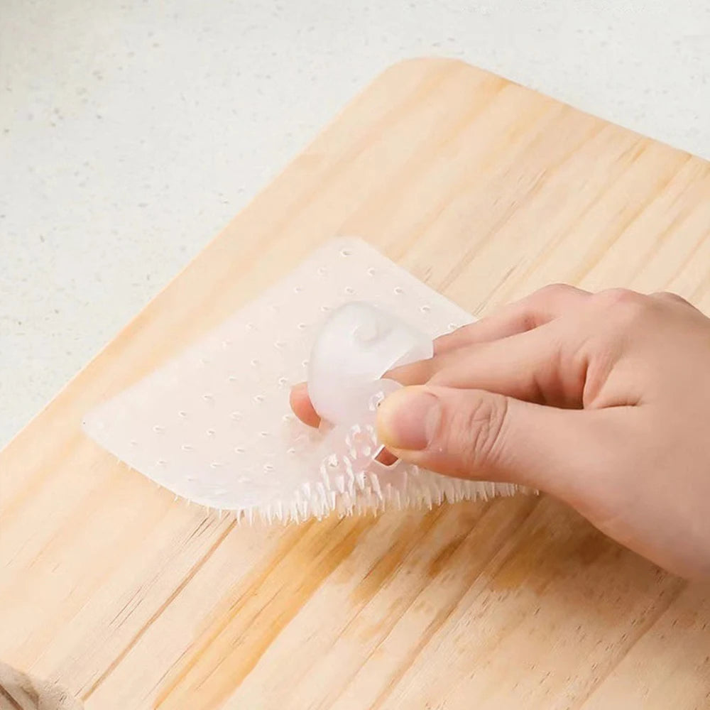 Outils de nettoyage de cuisine Brosse à vaisselle en silicone Brosse à fentes Brosse de nettoyage pour fruits et légumes Accessoires de nettoyage ménager