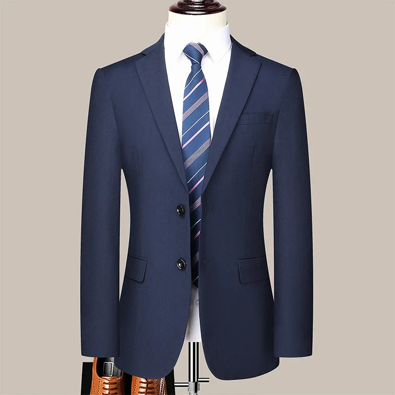 2024 Two-button Suit for Men (suit + Trousers) Handsome Slim-fit Business Professional Work Formal Two-piece Set S-6XL