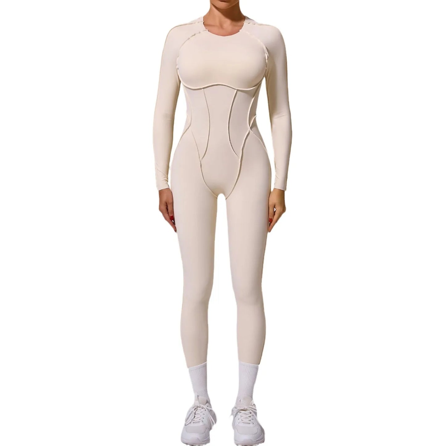 One-piece Yoga Jumpsuit Women Long Sleeved Set Quick Drying Yoga suit Gym Training Suit Sportswear Bodysuits Women Fitness Set
