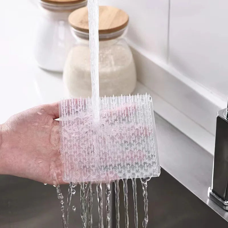 Outils de nettoyage de cuisine Brosse à vaisselle en silicone Brosse à fentes Brosse de nettoyage pour fruits et légumes Accessoires de nettoyage ménager