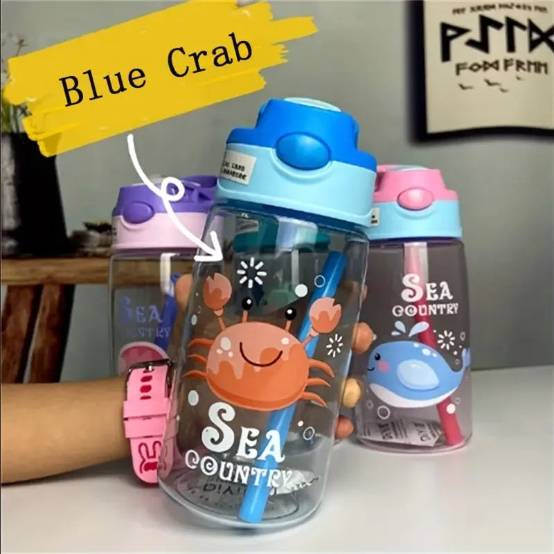 Children's Plastic Water Cup, Straw Cup, Duckbill Portable Creative Adult Male And Female Student Baby Cute Cup