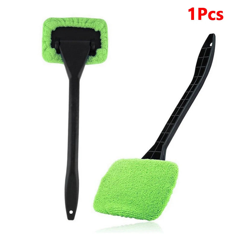 Car Window Cleaner Brush Auto Interior Glass Wash Wiper Multi Functional Household Glass Cleaning Brush Reusable Cloth Pad