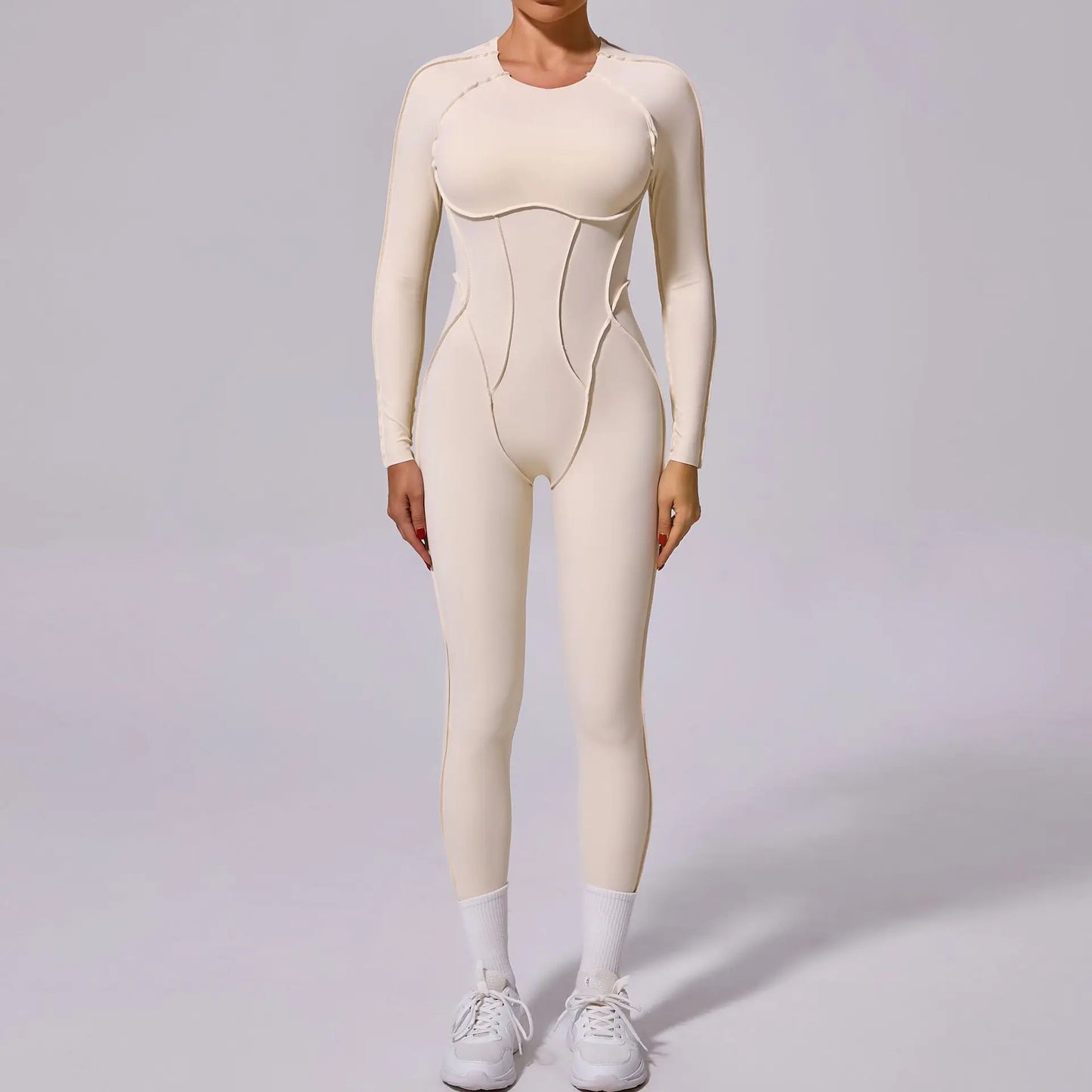 One-piece Yoga Jumpsuit Women Long Sleeved Set Quick Drying Yoga suit Gym Training Suit Sportswear Bodysuits Women Fitness Set