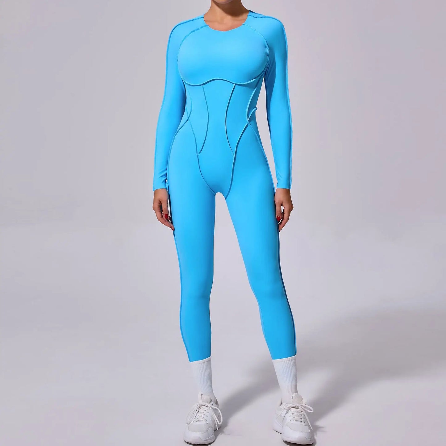 One-piece Yoga Jumpsuit Women Long Sleeved Set Quick Drying Yoga suit Gym Training Suit Sportswear Bodysuits Women Fitness Set