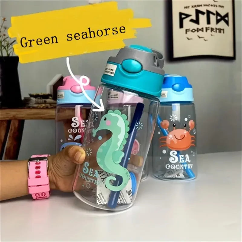 Children's Plastic Water Cup, Straw Cup, Duckbill Portable Creative Adult Male And Female Student Baby Cute Cup