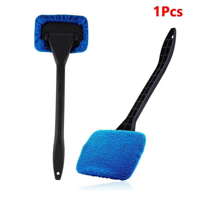 Car Window Cleaner Brush Auto Interior Glass Wash Wiper Multi Functional Household Glass Cleaning Brush Reusable Cloth Pad