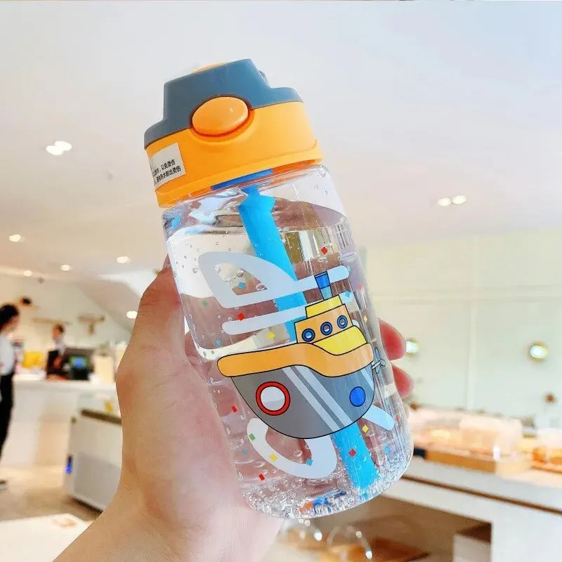 Children's Plastic Water Cup, Straw Cup, Duckbill Portable Creative Adult Male And Female Student Baby Cute Cup