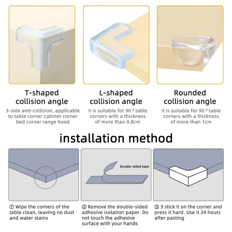 Children Corner Protector Baby Safety Silicone Table Corner Guards Anticollision Edge Protection Cover Furniture Corner Guard &