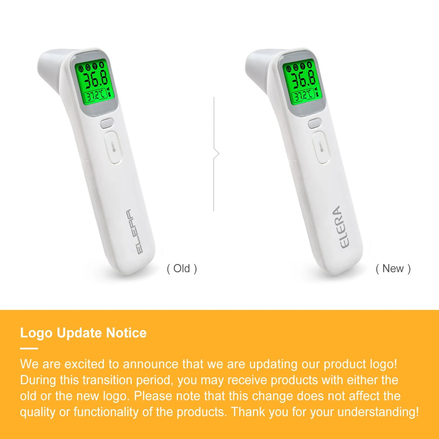 ELERA Baby Thermometer Infrared Digital LCD Body Measurement Forehead Ear Non-Contact Adult Fever IR Children Termometro