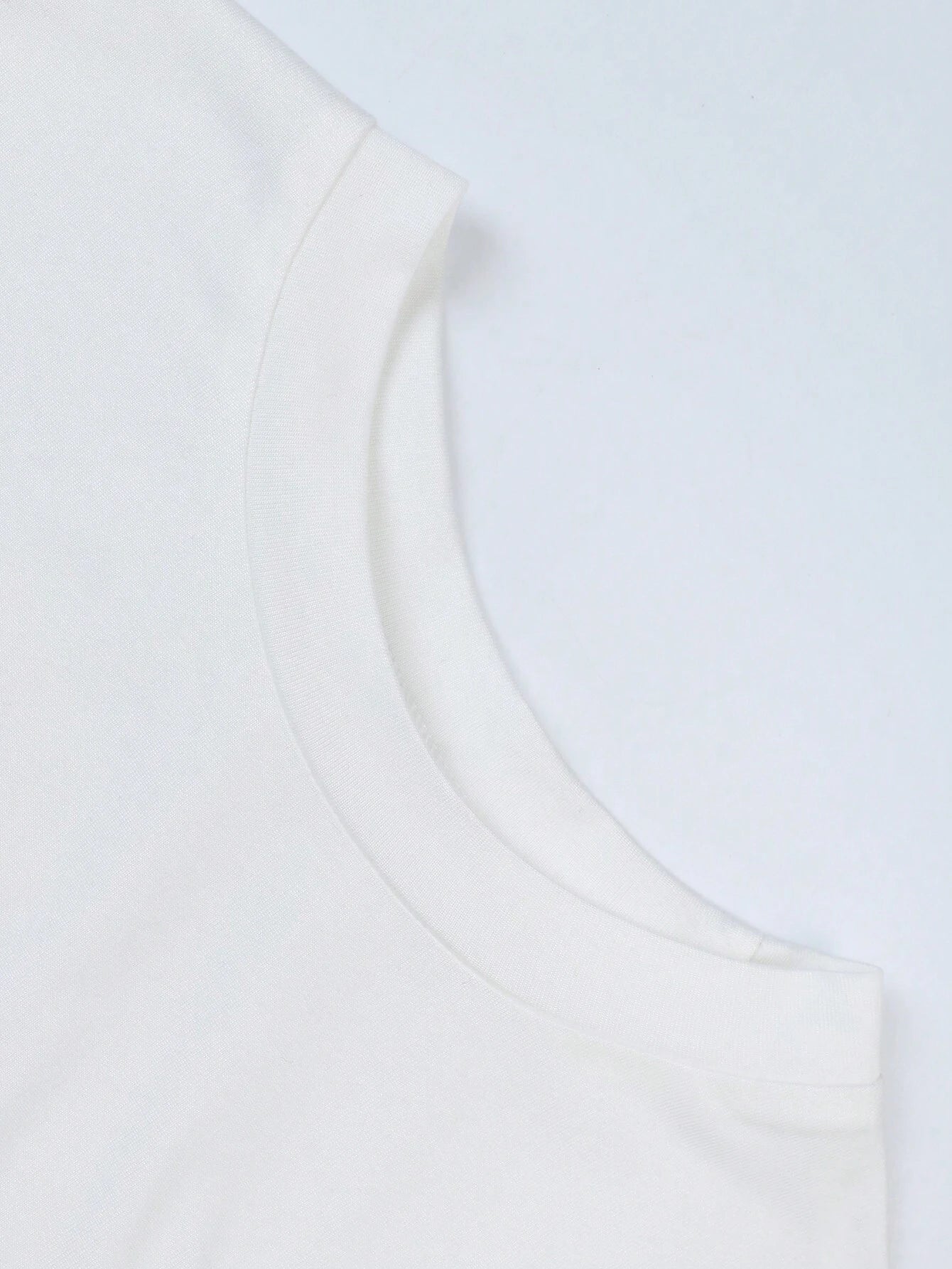 LUNE Women'S round Neck Short Sleeve Solid Color Casual Simple Fitted Blouse