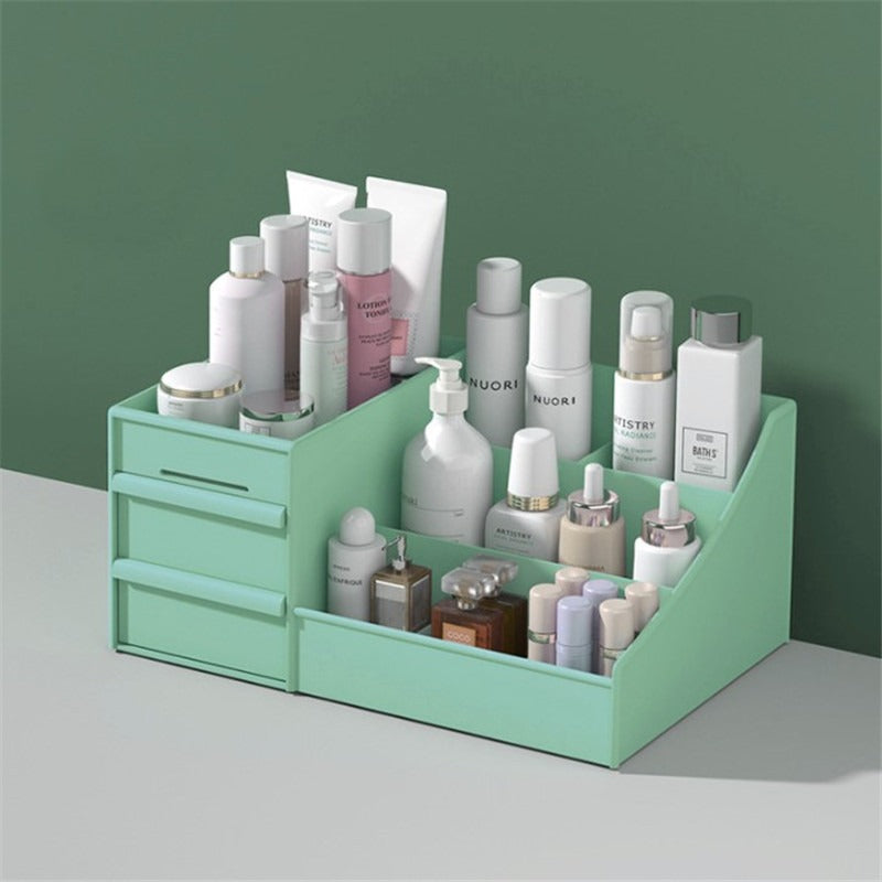 Drawer style cosmetic storage box jewelry sorting skincare tabletop dressing table