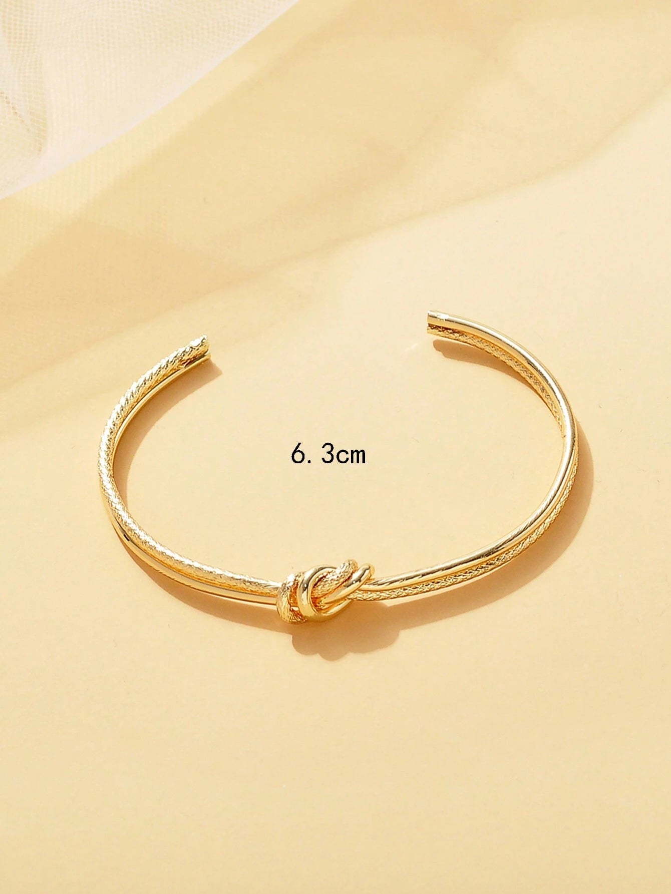 1Pc Simple Circle & Flat Opening Design Personalized Fashionable Luxurious Bracelet for Women