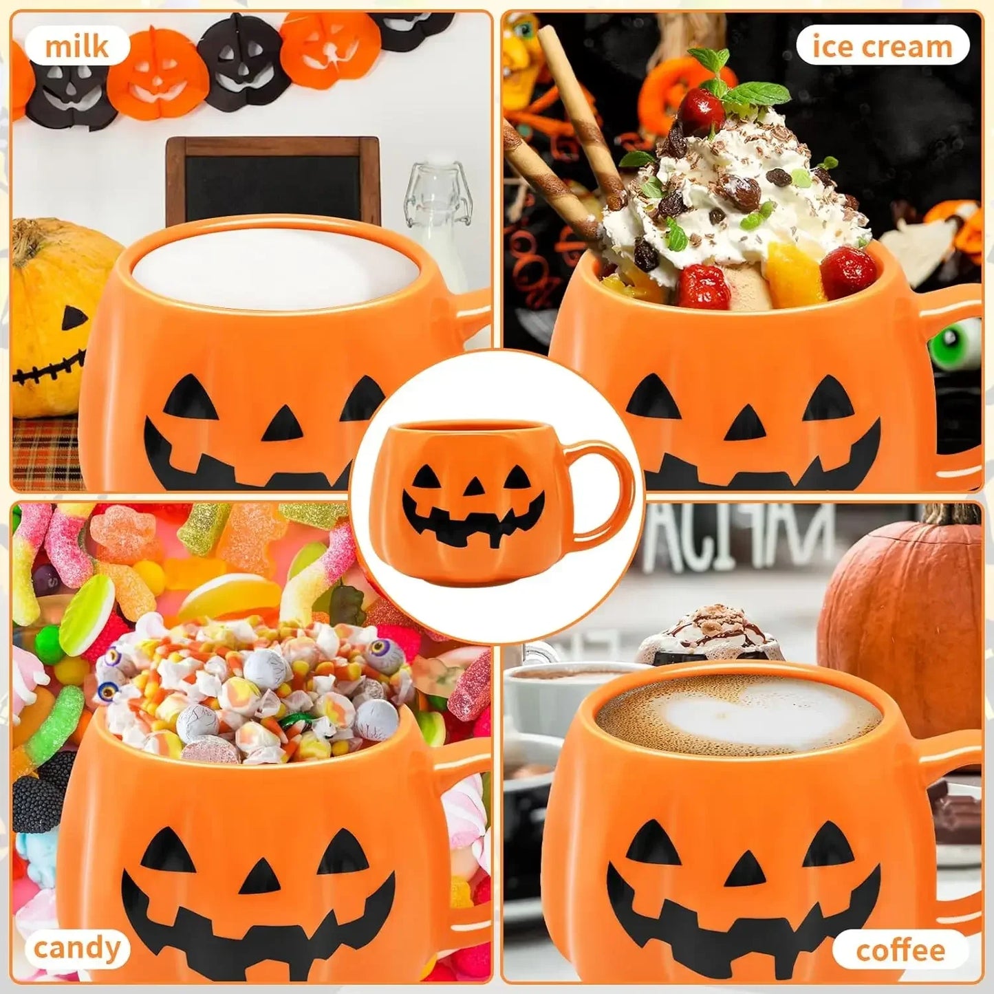 1pc 400ml Halloween Pumpkin Mug