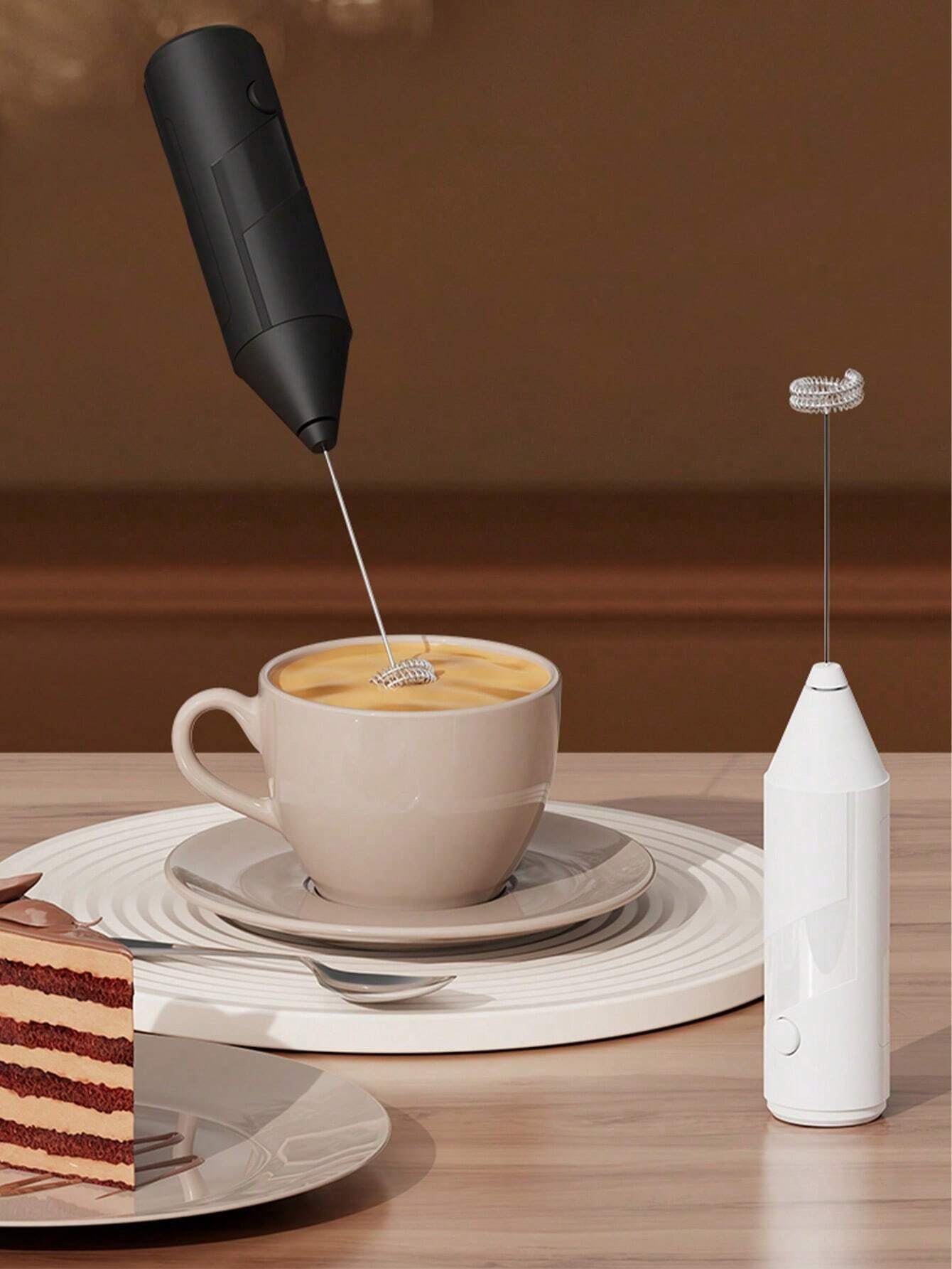 Milk Frother, Powerful Handheld Milk Frother, Mini Milk Foamer,Coffee Stirrer, Stainless Steel Drink Mixer for Coffee, Lattes, Cappuccino,Matcha,Hot Chocolate, Portable Foam Maker,Electric Wireless Blender Mini Coffee Maker