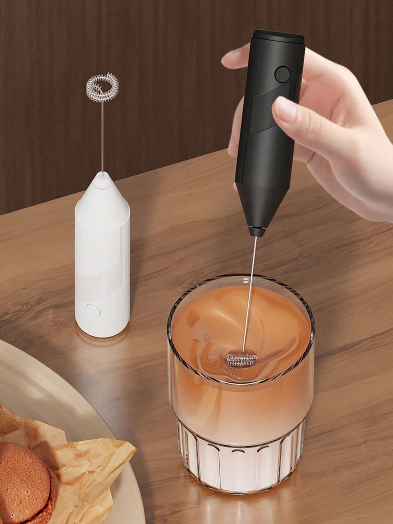 Milk Frother, Powerful Handheld Milk Frother, Mini Milk Foamer,Coffee Stirrer, Stainless Steel Drink Mixer for Coffee, Lattes, Cappuccino,Matcha,Hot Chocolate, Portable Foam Maker,Electric Wireless Blender Mini Coffee Maker