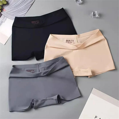 2pcs Seamless Women Ice Silk Boyshorts Plus Size M/L/XL