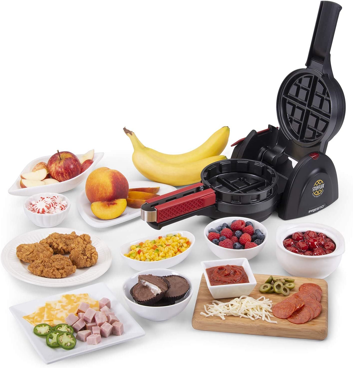 03512 Stuffler Stuffed Waffle Maker, Belgian, Large, Black