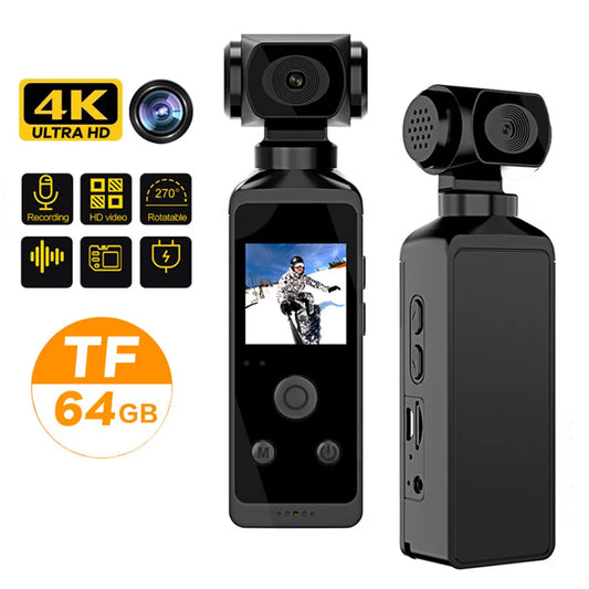 "Ultimate 4K Mini Action Camera: Rotatable, Waterproof, WiFi, Perfect for Vlogging and Sports"