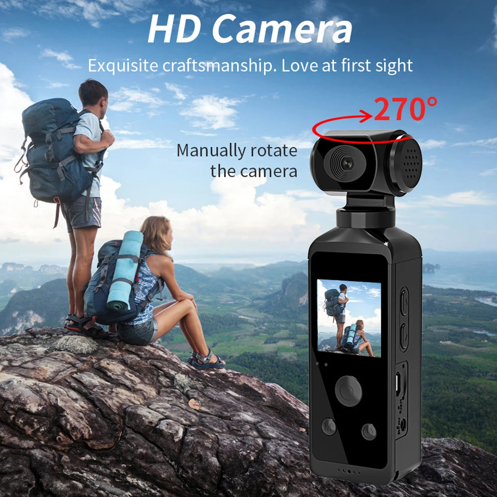 "Ultimate 4K Mini Action Camera: Rotatable, Waterproof, WiFi, Perfect for Vlogging and Sports"