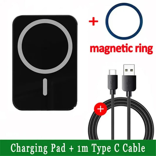 Magnetic Car Wireless Charger Macsafe for Iphone 15 14 13 12 11 Pro Max Fast Charge Air Vent Car Phone Holder Stand Accessories