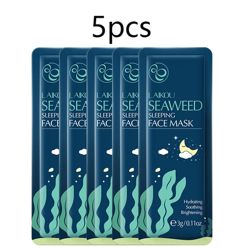 LAIKOU Sakura Seaweed Centella Snail Collagen Sleeping Mask Individual Packaging Nourishing Skin Care Skin Barrier Face Mask