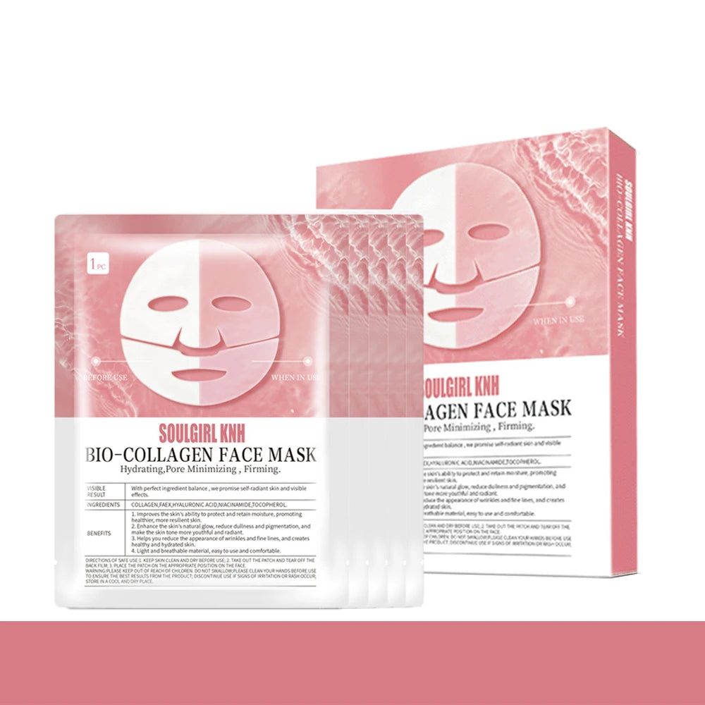 5PCS Absorbable Bio-Collagen Face Mask