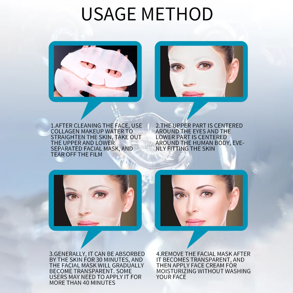 5PCS Absorbable Bio-Collagen Face Mask