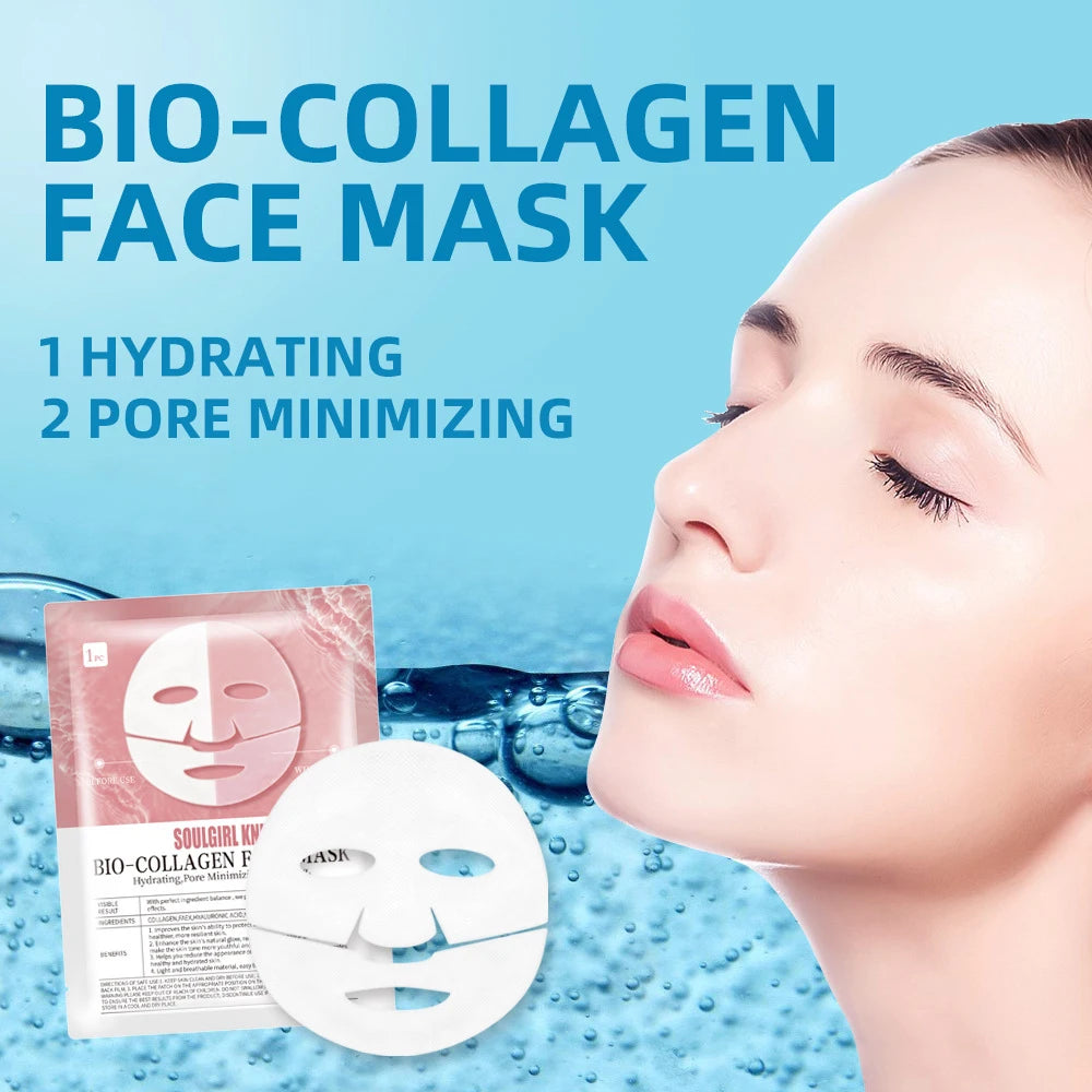 5PCS Absorbable Bio-Collagen Face Mask