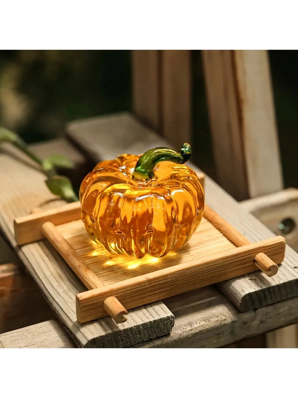 Handmade Glass Pumpkin Figurine Decor Collectible, Suitable for Home, Office, Living Room - Indoor & Outdoor Use, No Electricity Needed - Great for Christmas, Halloween, Birthday Gift