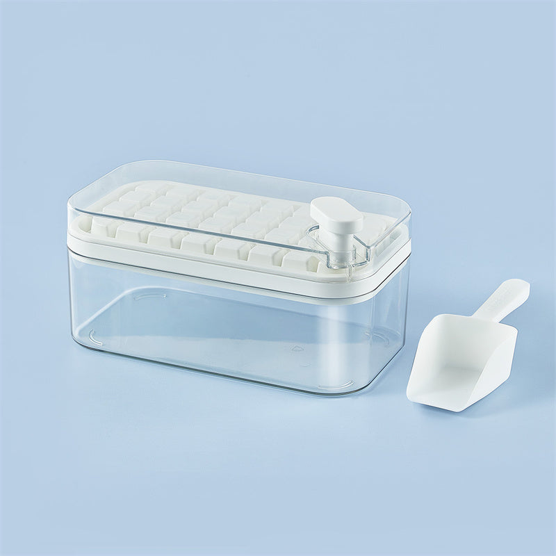 Press Out Ice Box One Button for Ice Removal Easy Demoulding Ice Box with Cover Ice Storage Box