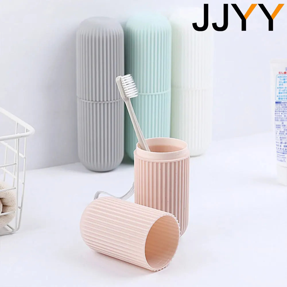 Travel Brushing Tooth Cylinder Toothpaste Toothbrush Box Dental Storage Box