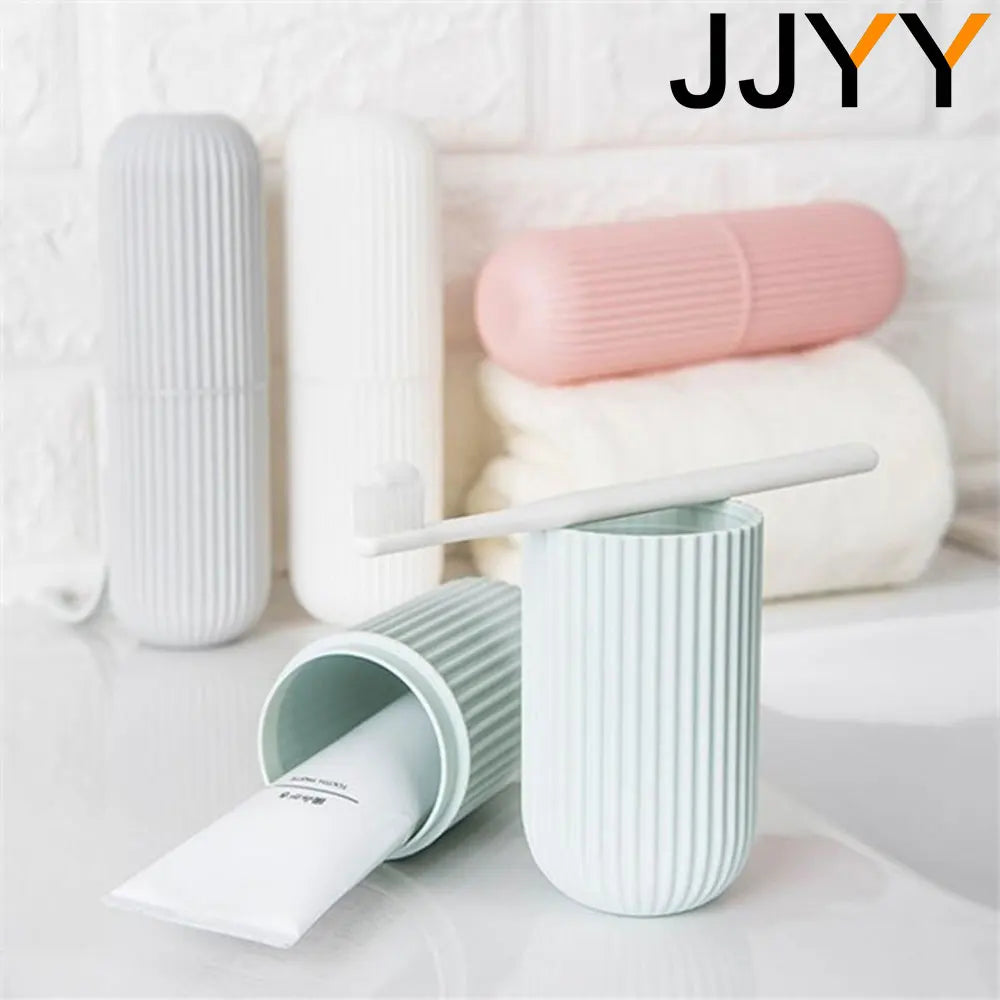 Travel Brushing Tooth Cylinder Toothpaste Toothbrush Box Dental Storage Box