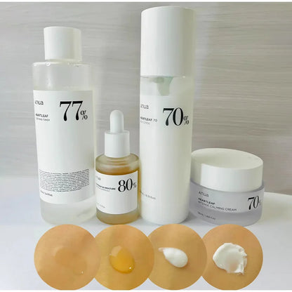 Set para el cuidado de la piel con corazón de hoja de anua coreana al 77 % 
