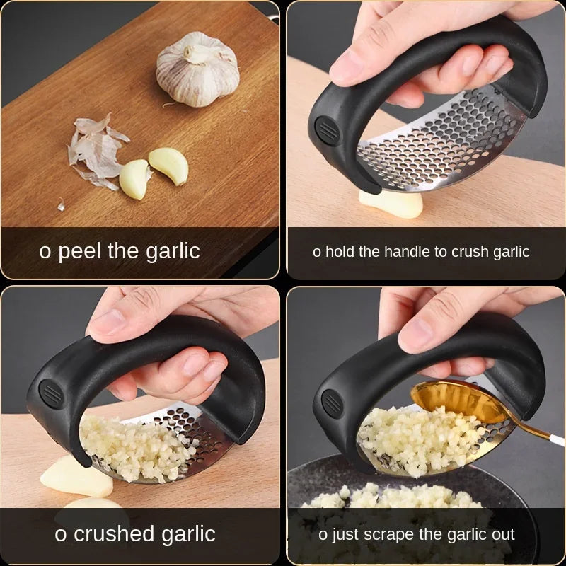 Stainless Steel Garlic Press Crusher Manual Garlic Mincer Chopping Garlic Tool Fruit Vegetable Tools Kitchen Accessories Gadget