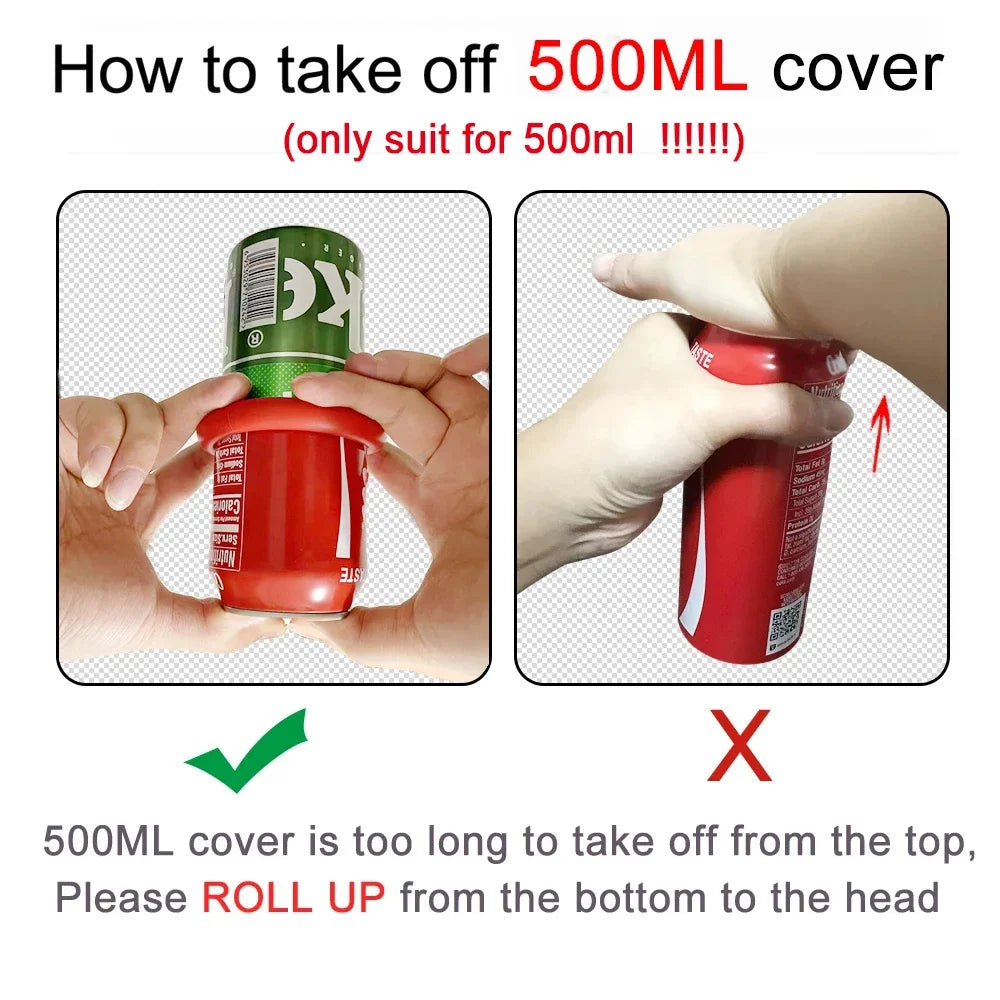 Silicone beer can cover