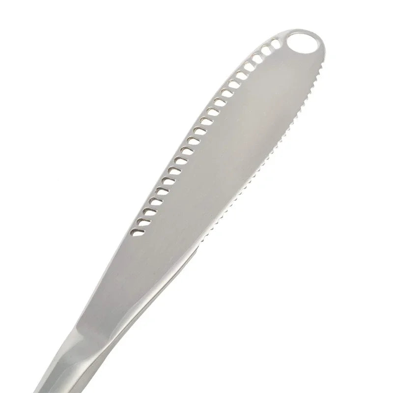 Butter Knife Holes Cheese Dessert Knife Stainless Steel Jam Knife Cutlery Toast Wipe Cream Bread Cheese Cutter Kitchen Tools