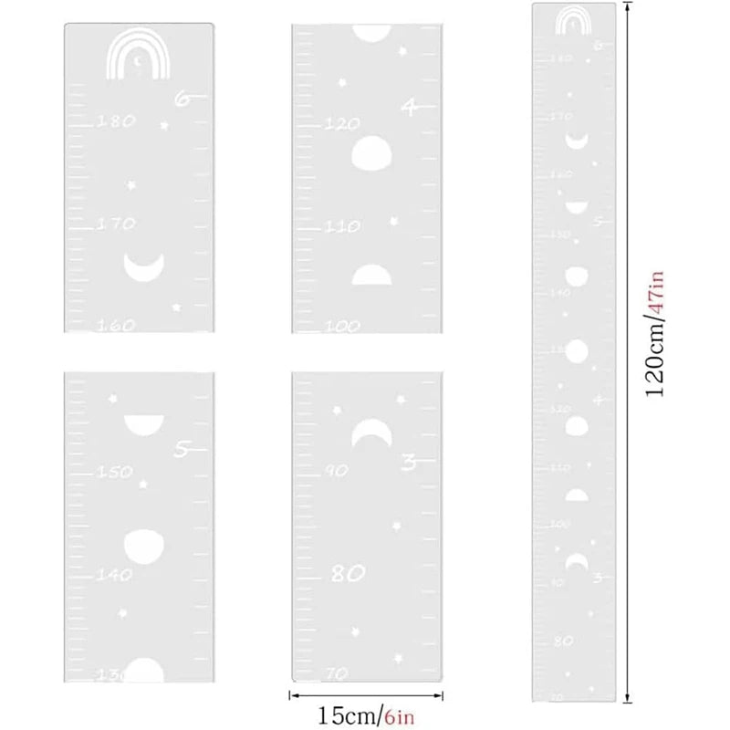 ﻿Puzzle Mirror Growth Chart Ruler Shatterproof Acrylic Height Measurement Mirror Ruler Wall Decoration Full Body Mirror