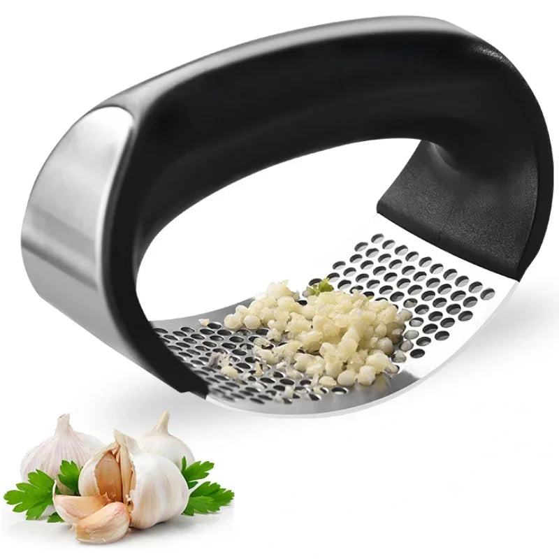 Stainless Steel Garlic Press Crusher Manual Garlic Mincer Chopping Garlic Tool Fruit Vegetable Tools Kitchen Accessories Gadget