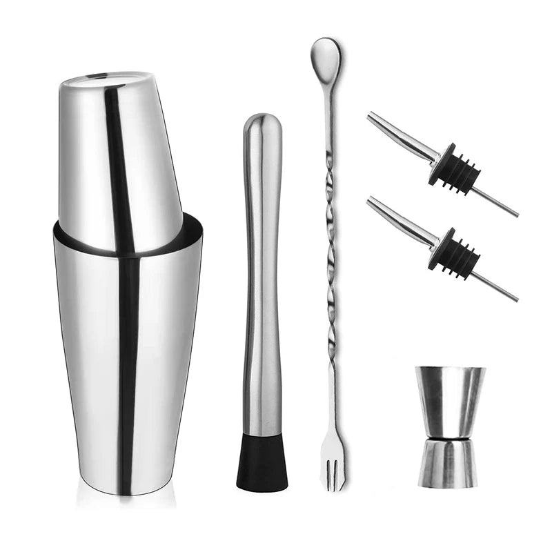 Profissional Cocktail Shaker Set Bartending Equipment Bar Wine Martini Drink Mixer Boston Shaker Bartender Kit Barware tools