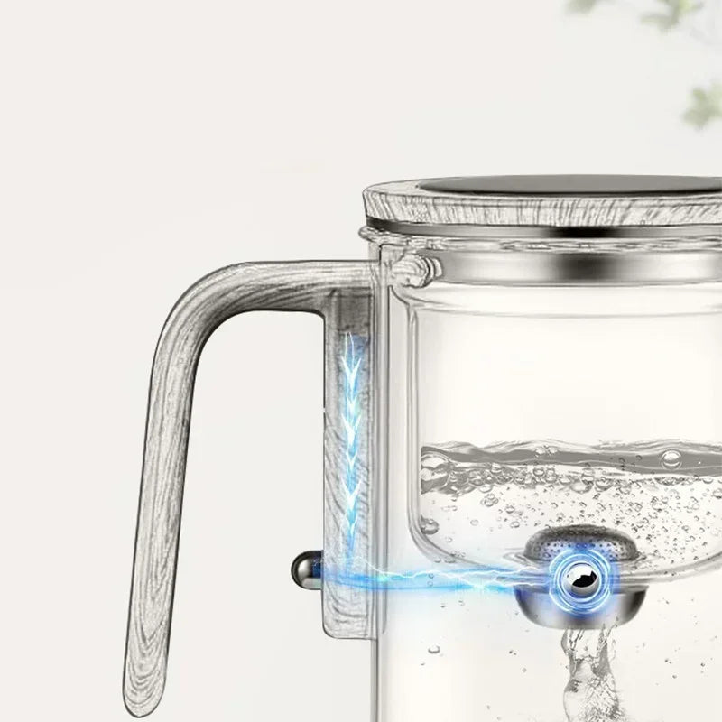 One Click Magnetic Switch Tea Separation Filtration Glass Tea Pot