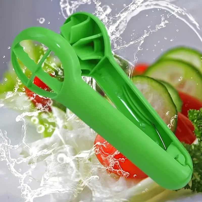 Grape Tomato Cherry Strawberry Cutter, Green Multifunctional Vegetable And Fruit Cutter, No Blade, Creative Kids Supplies