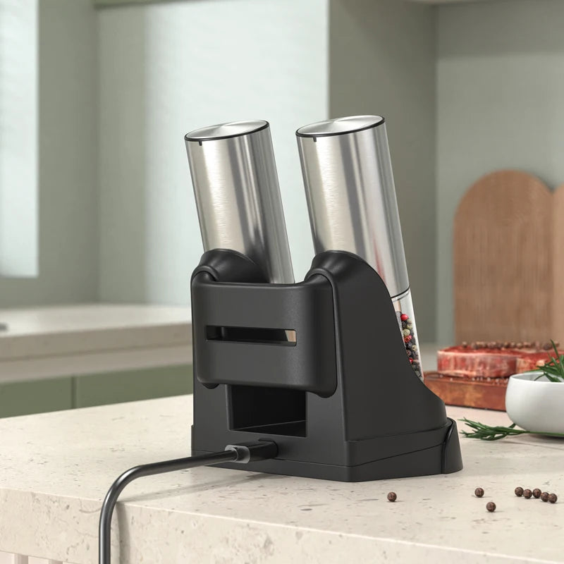 Electric Rechargeable Salt And Pepper Grinder With Adjustable Coarseness