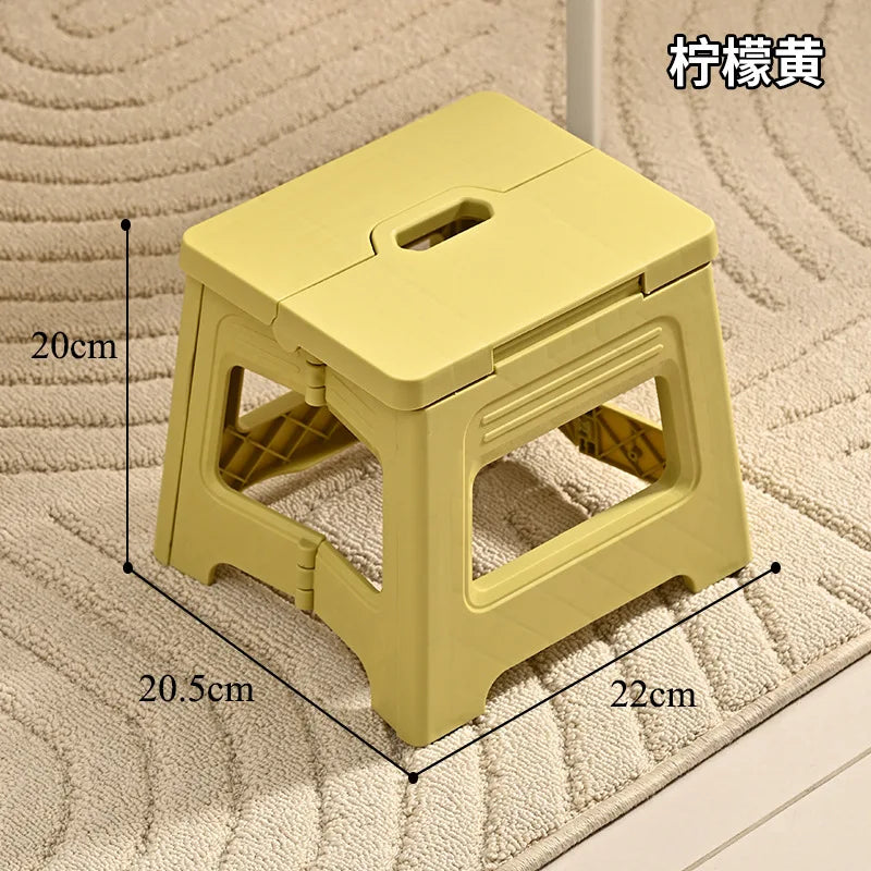 1pc Portable folding stool for outdoor adventures - durable plastic, ideal for travel and home use