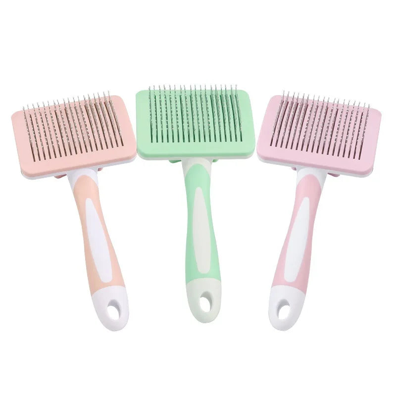 Puppy Brush Stainless Steel  Combs Massage Dog Grooming Brush Pet Hair Remover Cleaning Tools Soft Handle Cat Comb Brush Puppy