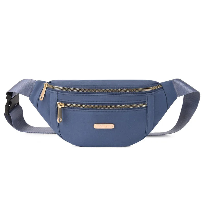 Waist Bags for Women Oxford Leisure Color Waist Bag Shoulder Crossbody Chest Bags Handbags All-match Messenger Belt Bags