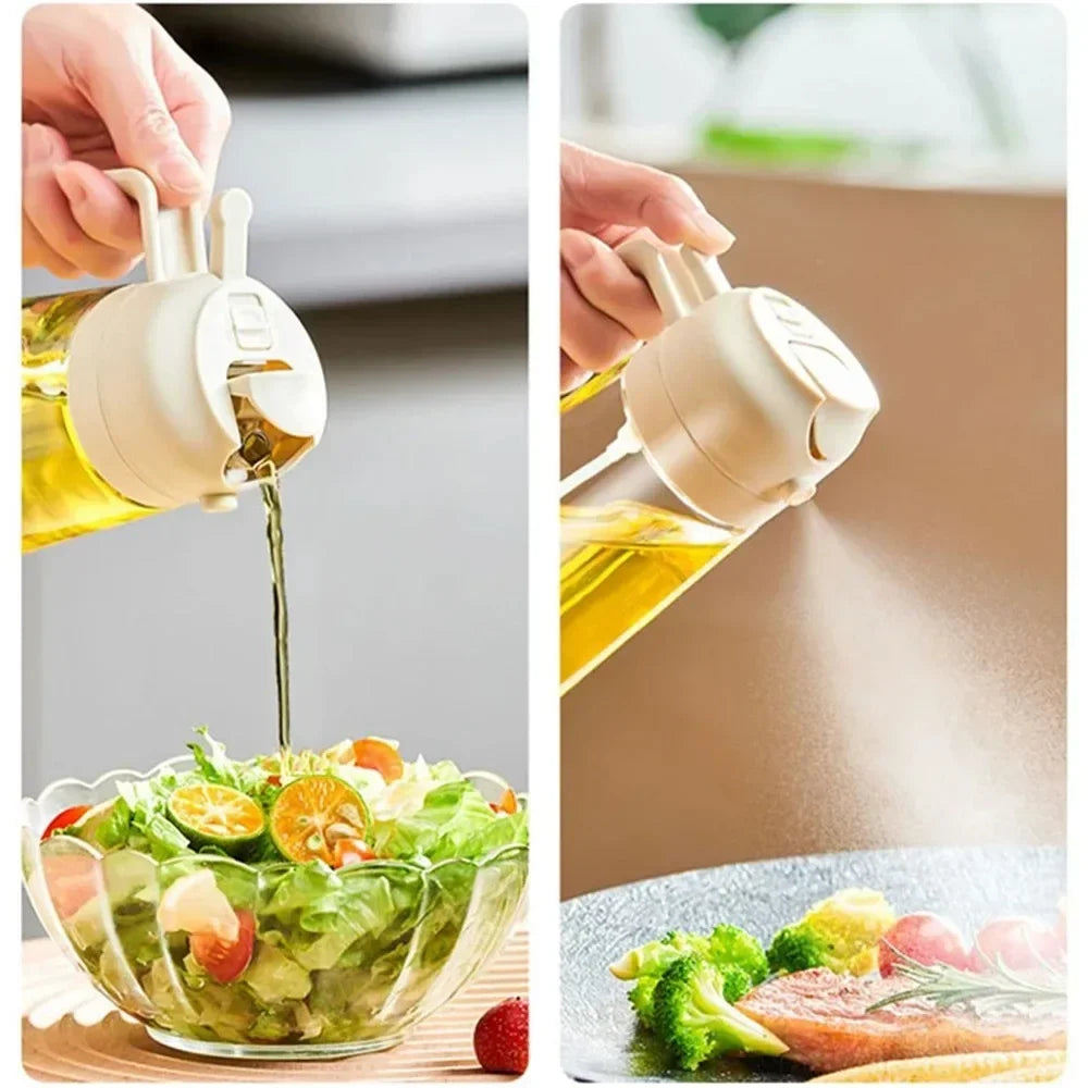 Kitchen Olive Oil Dispenser Oil Spray Bottle Automatic Dispenser 470ML Oil Sprayer for Cooking Kitchen Salad Barbecue BBQ Baking