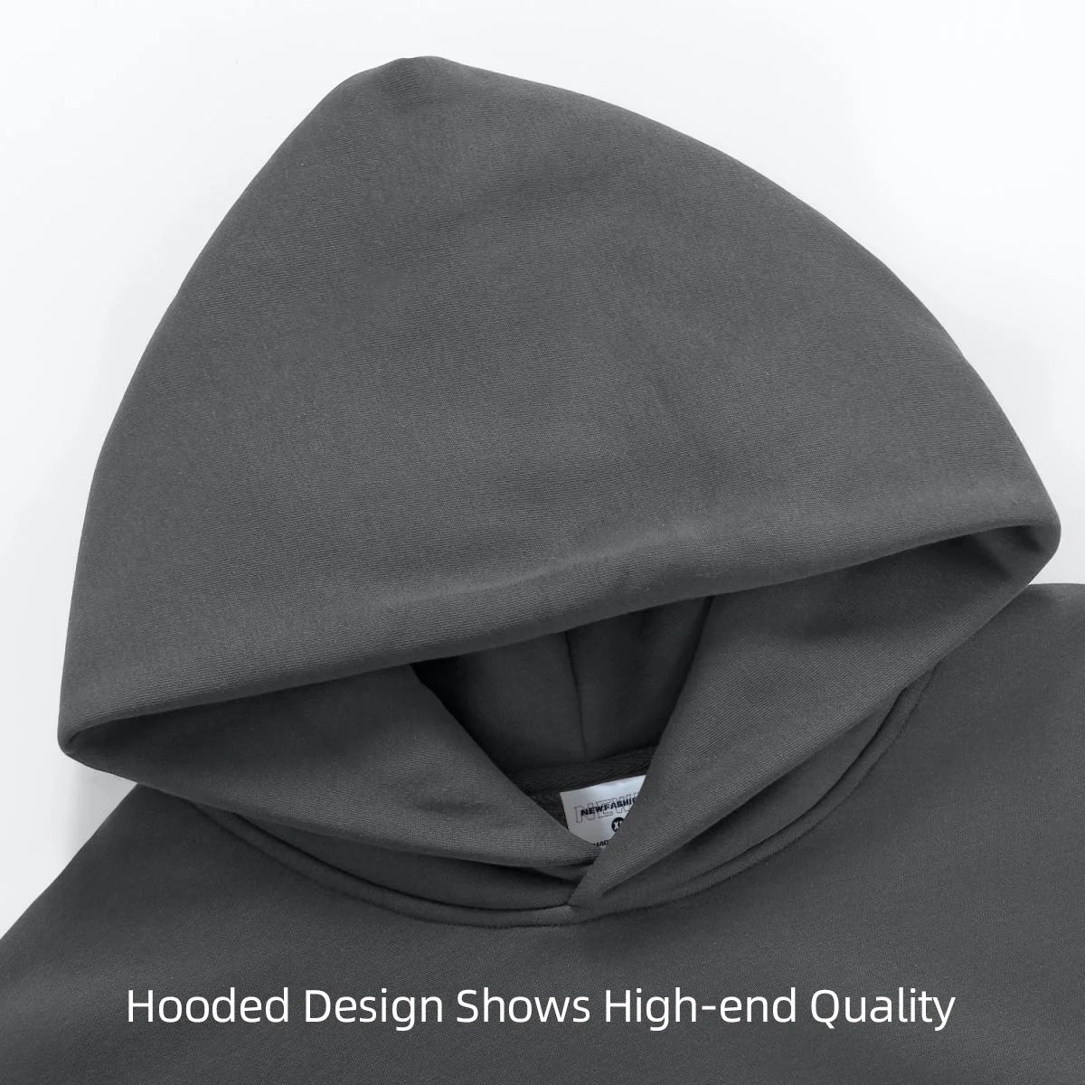 16.9oz 480gsm Heavy Weight Cotton Plus Velvet Hooded Sweater Men Thickened Tight Polar Fleece Pullover Hoodie Women Sweatshirt