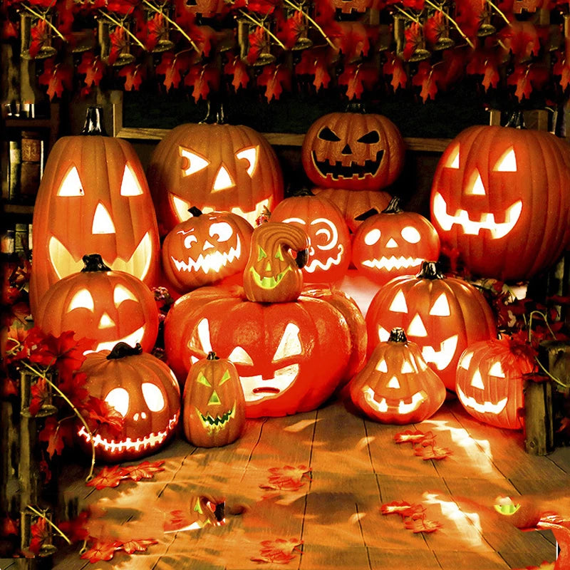 Halloween Decoration Scream Pumpkin Led Festival Accessories Decorations Bright Materials Ring Light Fairy Lights Night Outdoor